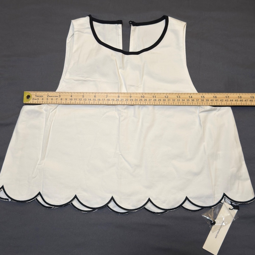 Commense Scallop Trim Color Block Sleeveless Skirt Set in Size Small - Picture 4 of 9